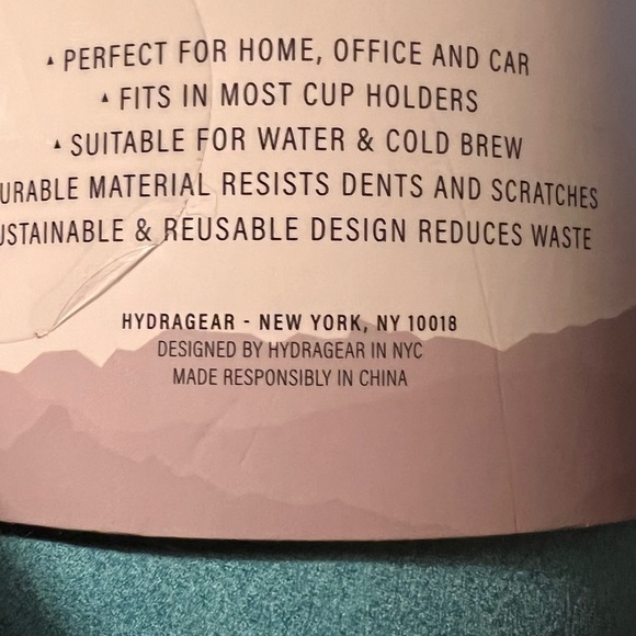 Hydrangeas wave 30 oz new wit tag 2 ways to drink from cup or straw - Picture 9 of 10